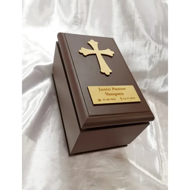 Urnas Para Cenizas De Madera, Cementerios Placas Cruces