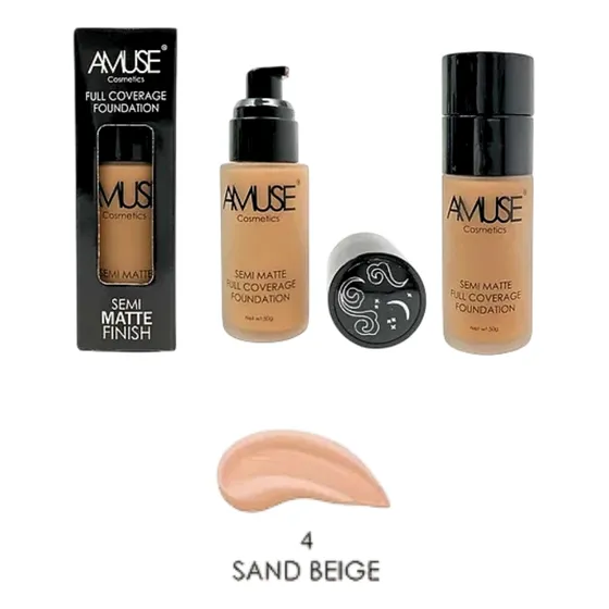 Base De Maquillaje Semi Mate Amuse Tono Sand Beige
