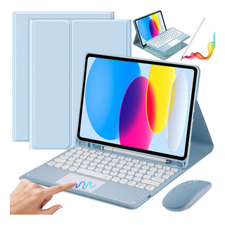 Capa Teclado Com Caneta Mouse Para iPad 10ª Geração Capa Teclado Com Caneta Mouse Para iPad 10ª Geração