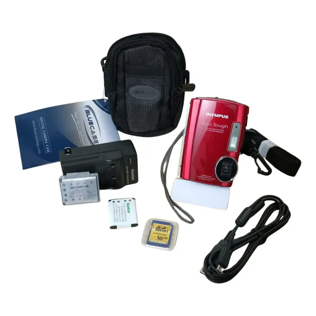Olympus Tough Stylus 3000 12mp  Shockproof Red 2 Baterias