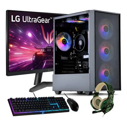 Pc Gamer+monitor 24+perif Ryzen 5 5600xt 16gb 1tb Rtx 3050 16 Gb