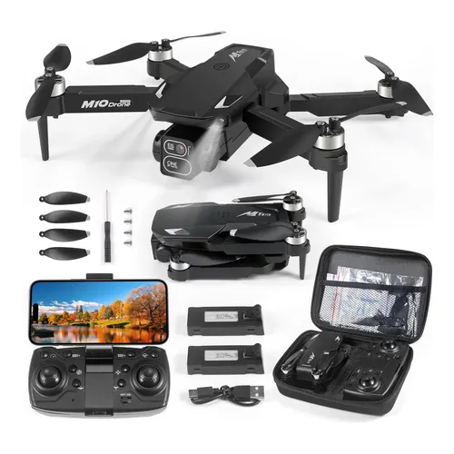 Drone con cámara 1080P, RC Quadcopter plegable mini dron para