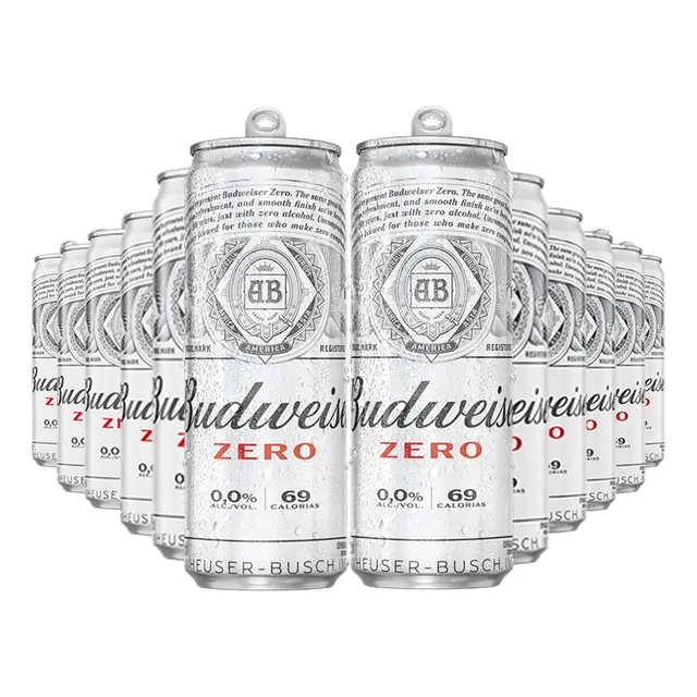 Pack 12 Unid. De Cerveja Sem Álcool Budweiser Lata 350