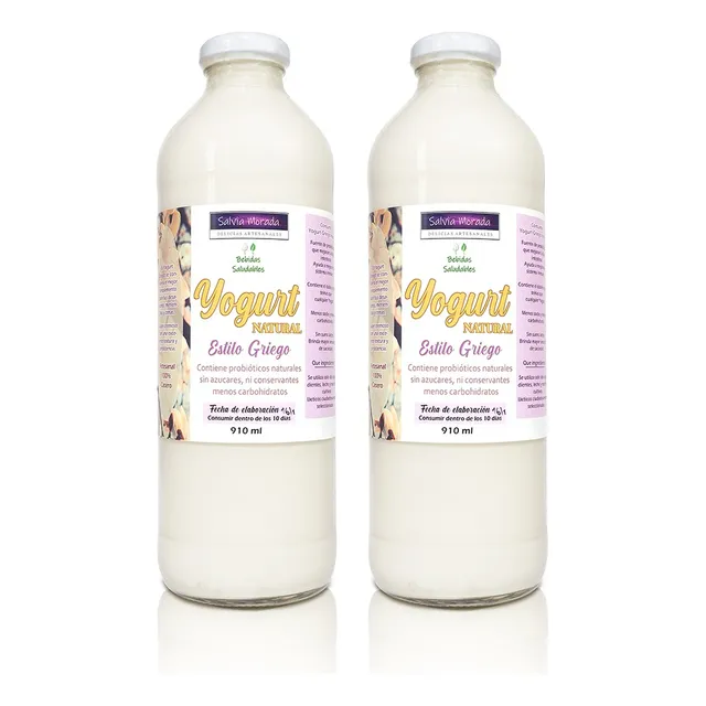 Yogurt Griego Pack 2 | 910ml | Probiótico | Sin Azucar Nuevo