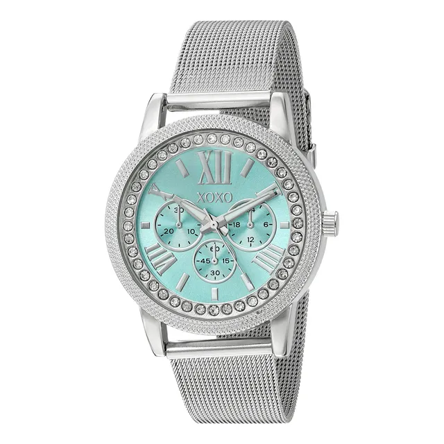 Reloj Xoxo Accutime Para Mujer, Analógico, Carcasa Plateada,