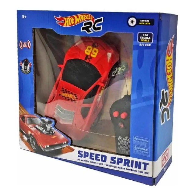Auto A Control Remoto Hot Wheels Con Luz Red