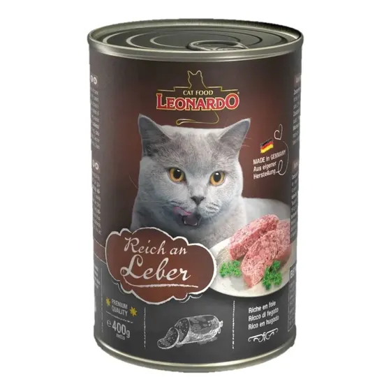 Alimento Leonardo Quality Selection para gato adulto sabor hígado de 400 g | Cuotas sin interés