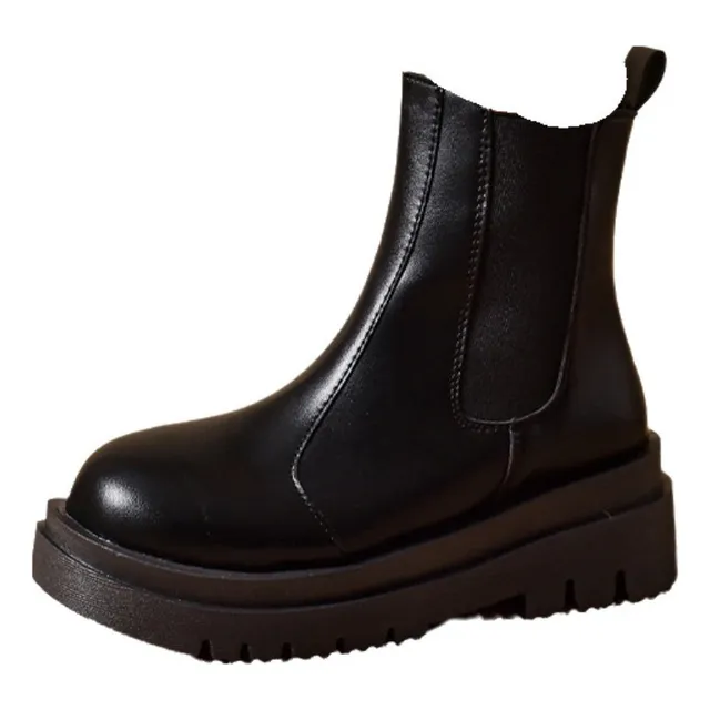 Botas De Suela Gruesa Con Estilo, Para Usar Con Vaqueros