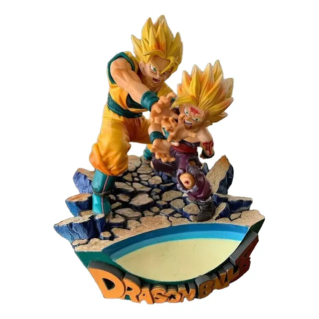 Figura Goku Y Gohan Pelea Vs Cell Dragon Ball Diorama  18 Cm