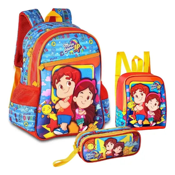 Kit Mochila Costas Lancheira E Estojo Maria Clara E Jp Clio