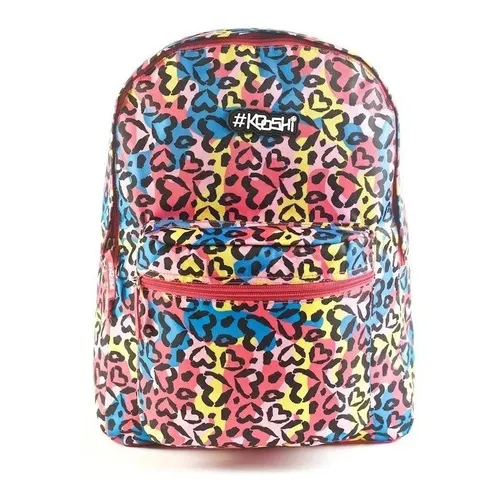 Mochila Kooshi Urbana Animal Print 17 Pulgadas Wabro 91323 Color Rosa Animal Print