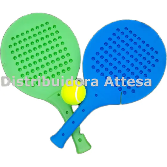 Juego 2 Paletas Pesadas + 1 Pelota De Tenis Serabot