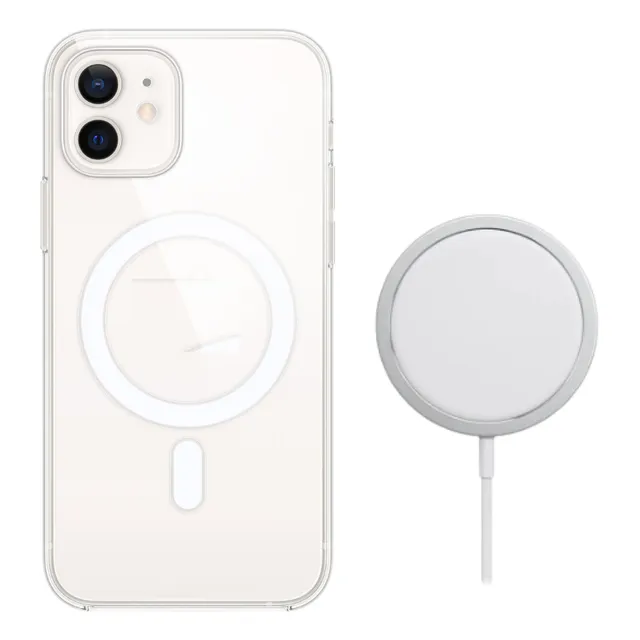 Combo Cargador Magnético + Estuche Transparente Magnético 