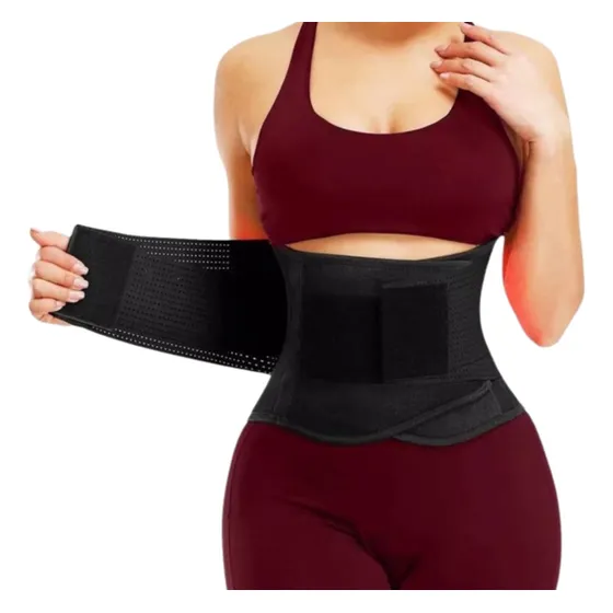 Kit 2 Cinta Abdominal Modeladora C/ Velcro Postural Lombar
