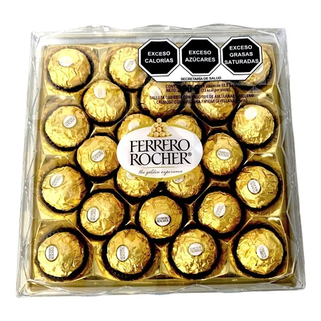 Chocolate Ferrero Rocher Relleno Con Avellana Con 24 Pz