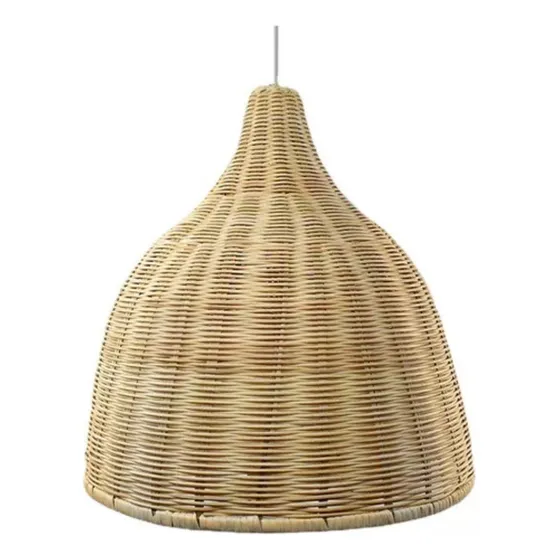 Pantalla De Lámpara De Mimbre Decoración Retro Pantalla De