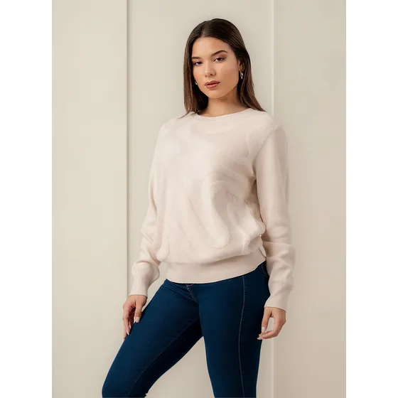 Sueter Polera Mujer De Cashemira Color Palo Rosa