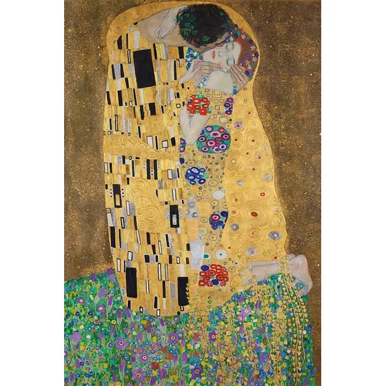 Cuadro Canvas En Bastidor El Beso Gustav Klimt 40x60 Mycarte