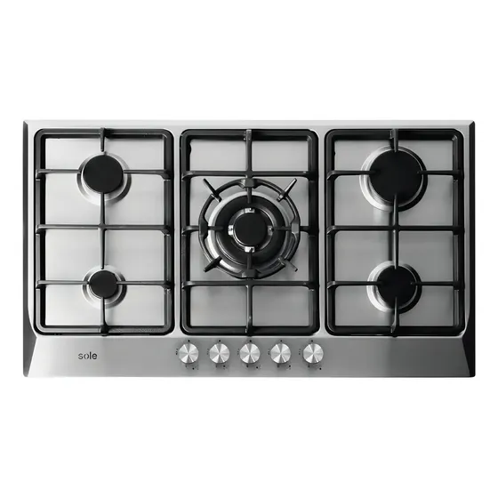Cocina Empotrable Sole 5q Acero Inoxidable 86cm Solco038 Color Plateado | Cuotas sin interés
