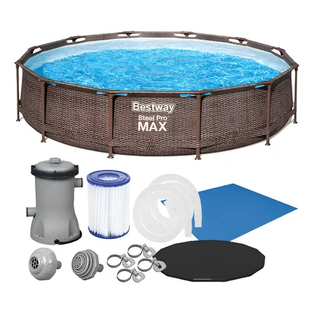 Piscina Estrutural 6.473l Deluxe + Filtro 110v + Capa + Lona Bestway Deluxe