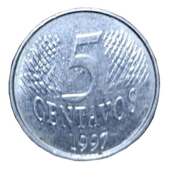 Moeda Antiga 5 Centavos 1997