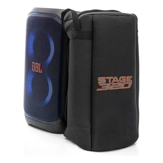 Case Bag Bolsa P/ Caixa Som Jbl Partybox Stage 320 Estofada Cor Preto