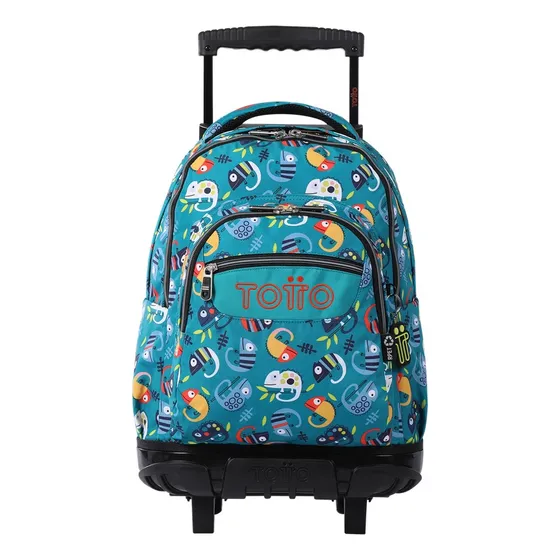 Mochila Con Ruedas Niño Bomper Renglon Verde Egreth