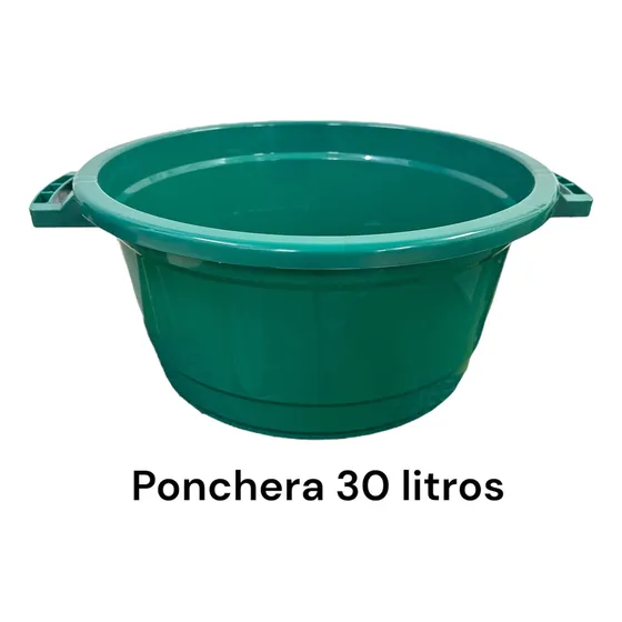 Ponchera Plástica De 30 Litros Duraplas