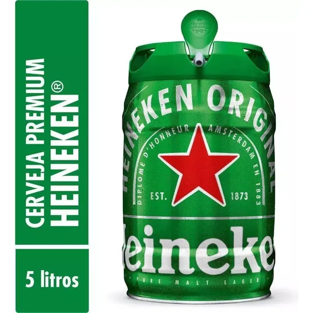 Cerveja Heineken - Kit 02 Barris (5l) 10 Litros Chopp Lager