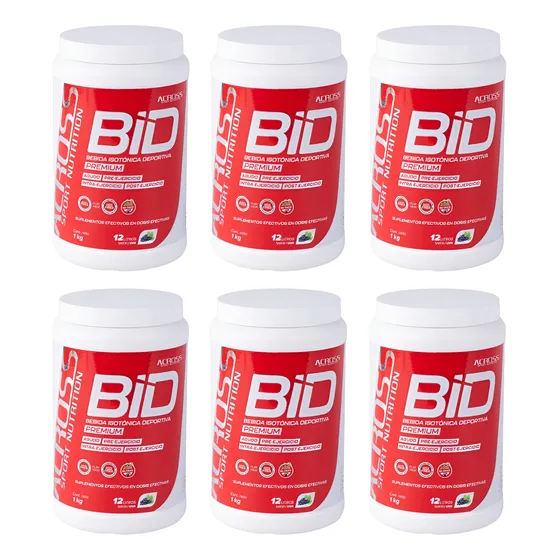 Kit 6 Bebidas Isotónicas Pote En Polvo Across 1kg Bid