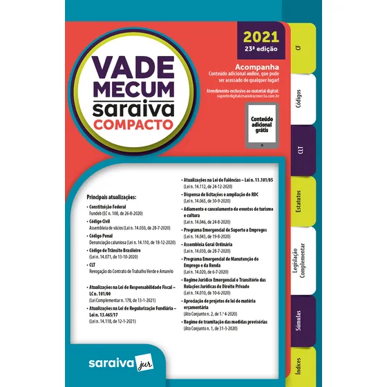 Livro Vade Mecum Compacto - 23ª Edição - 2021