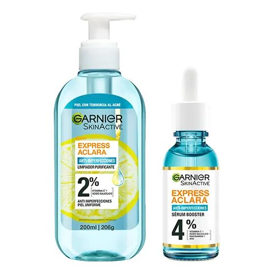 Kit Garnier Skinactive Combo Express Aclara Todo Tipo De Piel Día/noche