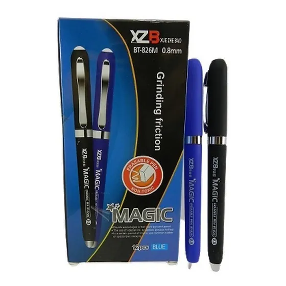 Caneta Q Apaga A Fricção - Apaga Fácil Em Azul 0,8 Kit C/12 Cor do exterior AZUL E PRETA