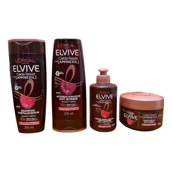 Pack Loreal Elvive Sha Y Aco + Crema + Cpp Anti Caída 370ml