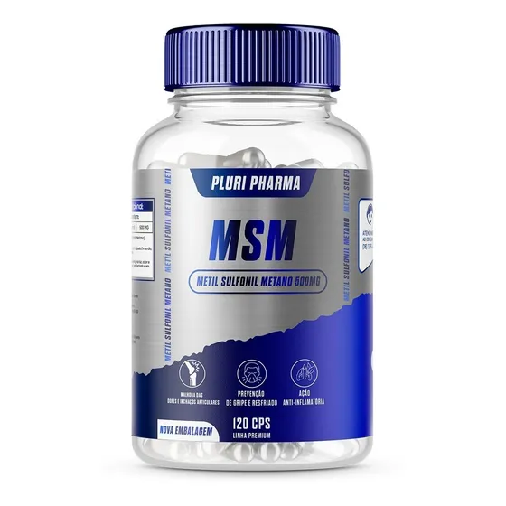 Msm (enxofre Orgânico) 500mg 120 Cápsulas