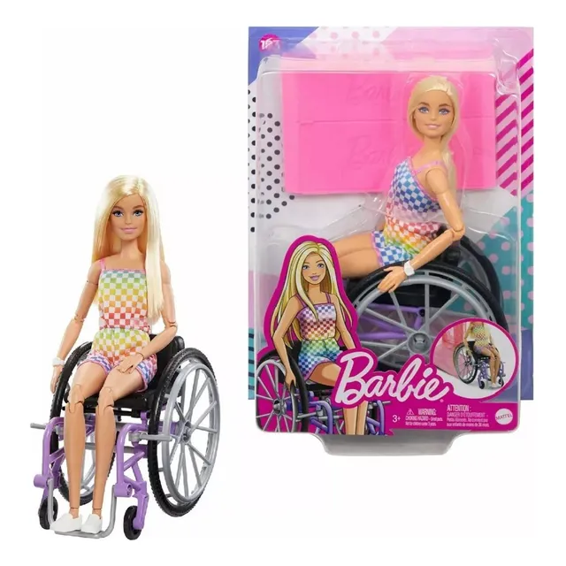 Barbie Fashionista Muñeca Silla De Ruedas Morada