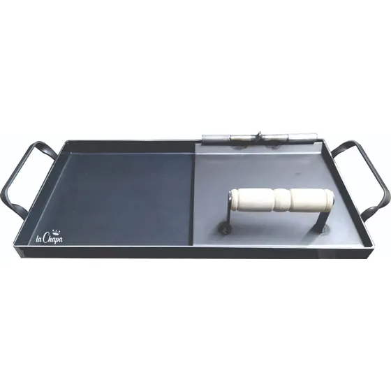 Combo Plancha Chivitera Hierro Con Prensa/tapa Abisagrada