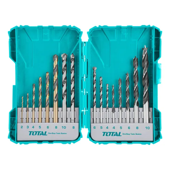 Juego 16 Mechas Total Con Estuche - Madera, Metal, Hormigón