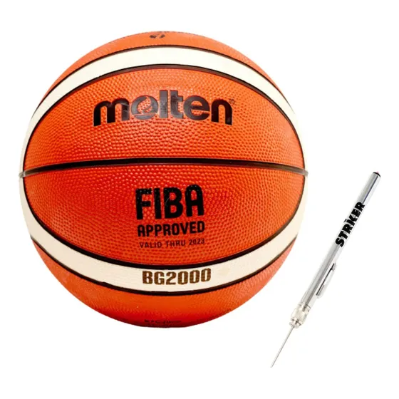 Pelota Básquet Molten B7g2000 Naranja + Medidor De Presión
