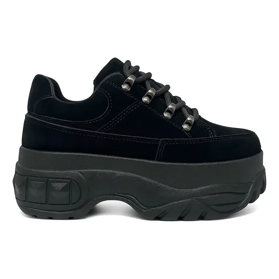 Zapatillas Mujer Plataforma Alta Chunky Negra Blanca Urbanas