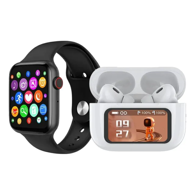 Combo Smartwatch W26 Plus+ Auricular A9 Tws Pantalla Tactil