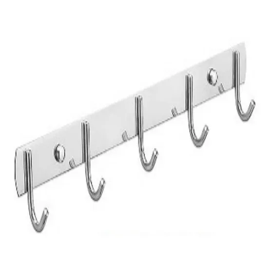 Perchero De 5 Ganchos 36cm X 2.80cm Acero Inoxidable 