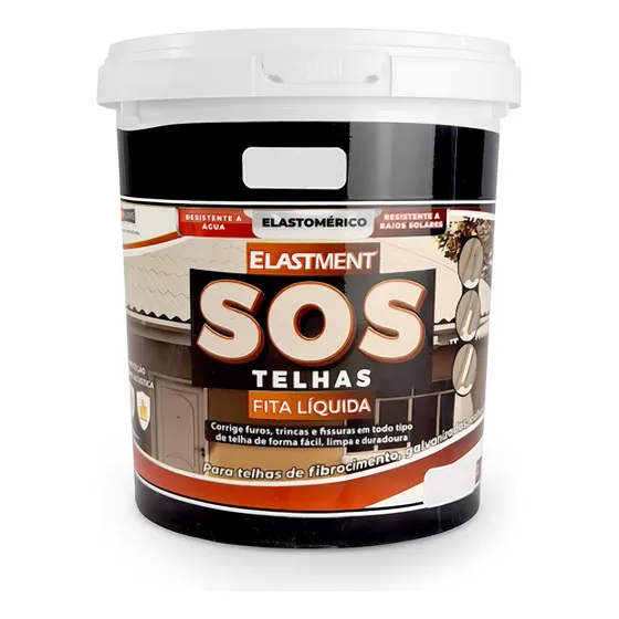 Sos Telhas Fita Líquida Furos Trincas Fissuras Drylevis 900g Acabamento Impermeabilizante Cor Branco