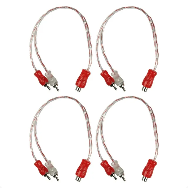 4 Cabos Y Rca Injetado Blindado Som Automotivo Profissional