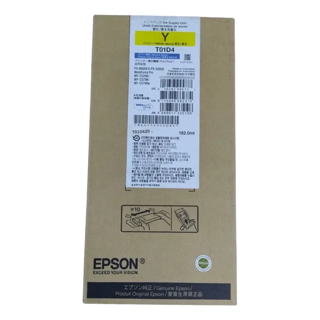 Unidad Tinta Epson T01d4 Amarillo 182ml Original