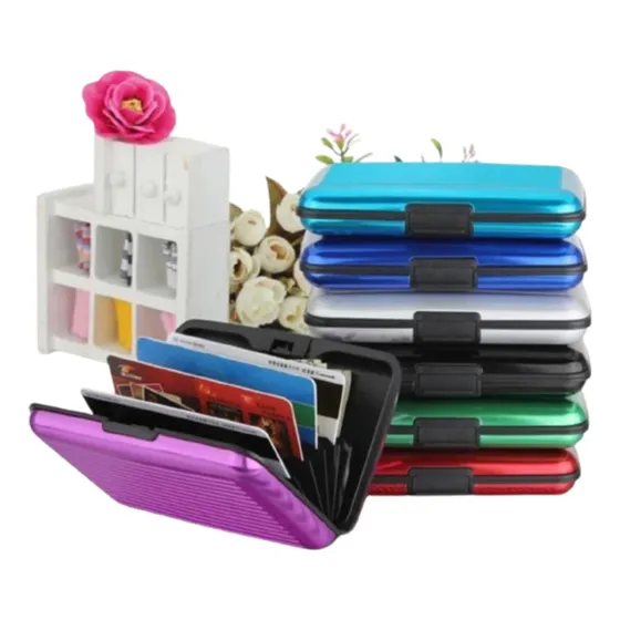 Kit 2 Carteira Porta Cartão Alumínio Prova Dágua