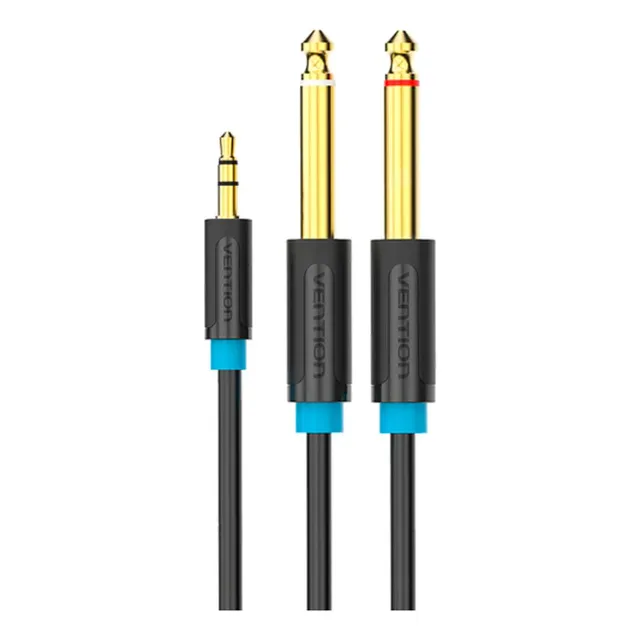 Cable De Audio 3.5mm A 6.35 Mm De Alta Calidad Hifi 2mts