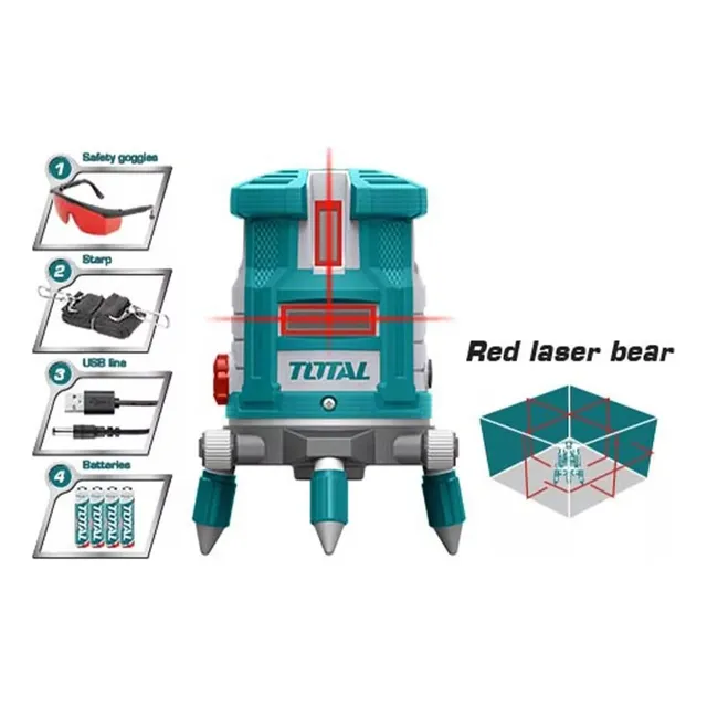 Nivel Laser Autonivelante  Laser Rojo Total Tools 0-30 Mts