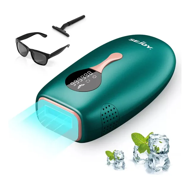 Sejoy Tmy-gree depiladora luz pulsada láser permanente 999.999 para cuerpo frio verde 110v