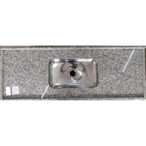 Pia De Granito 1,8 Metros + Cuba De Inox - Cinza Corumba